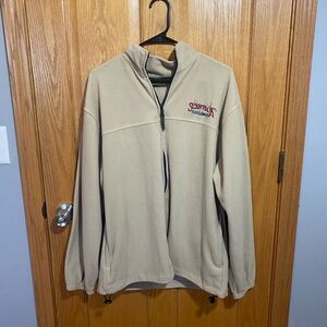 Tan Zip-Up Fleece Jacket
